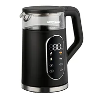 Bouilloire électrique sans fil, capacité 1,7 L, réservoir d'eau en verre, choix de température lisible, 2200 W, GB670 B, vert-bleu 2