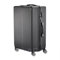 Set de 3 Valises de Voyage, Valise Rigide en ABS, Lot de 3 valises avec roulettes Pivotantes 360°, Serrure à Combinaison, Noir 5