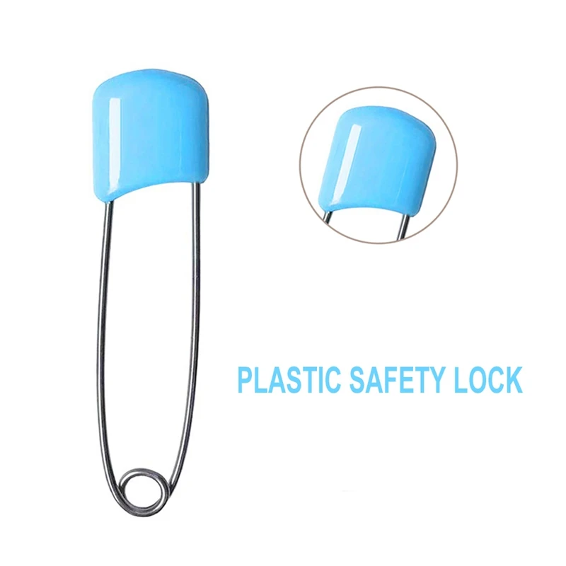 10Pcs Plastic Head Safety Pins 4cm Safety Locking Baby Cloth Diaper Nappy  Pins Buckles DIY Needle Pins Sewing Supplies