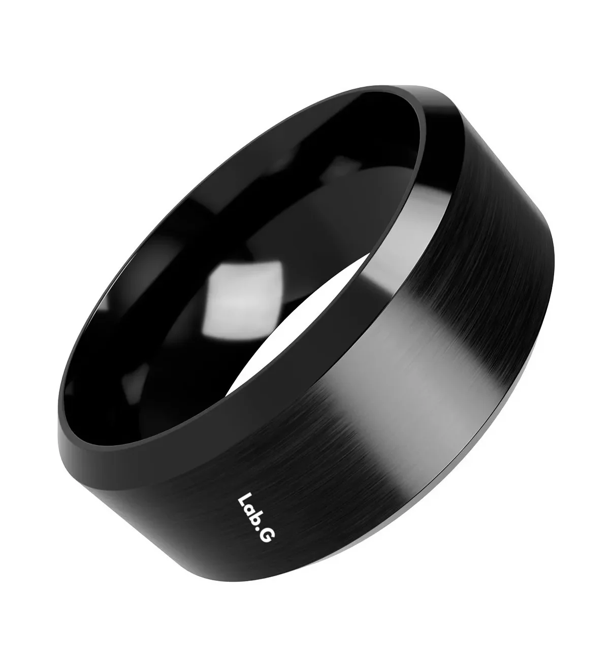 Anillo De Titanio Negro Unisex Clásico Calidad Resistencia Lab.G Negro