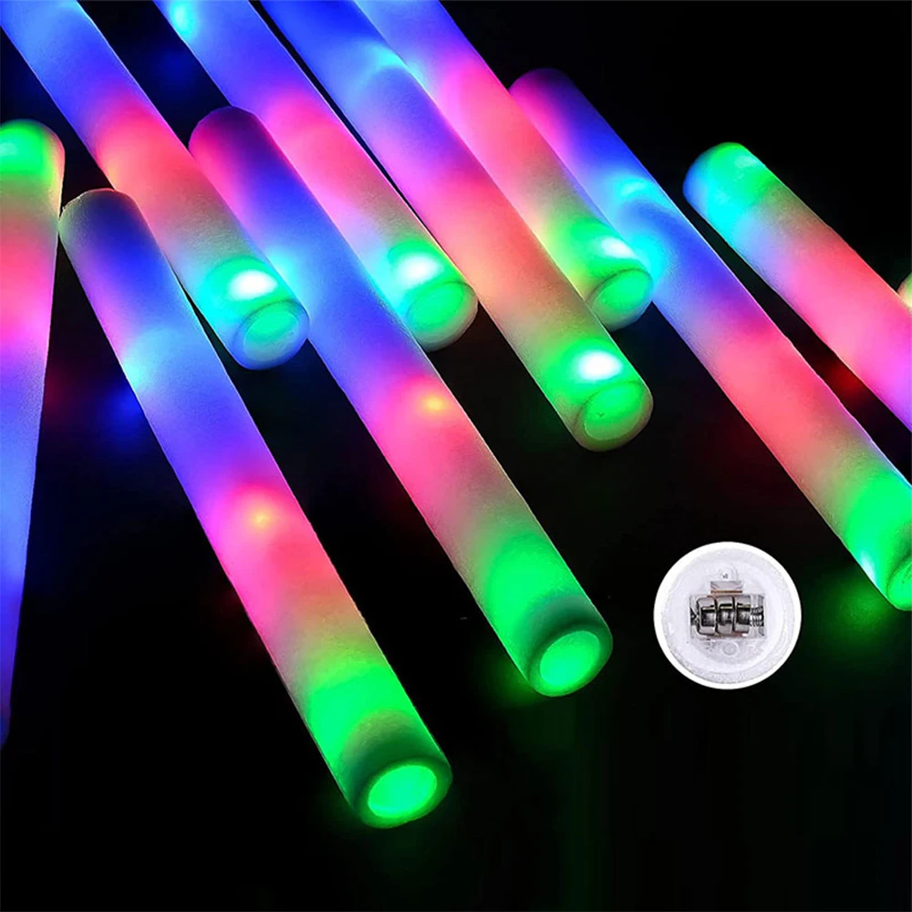 

LED Glow Sticks LED Luminous Rod Colorful Sponge Fluorescent Stick Support for Celebrity Concerts Fluorescent Props Flash Stick