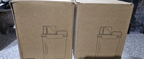 1100/1800/2300Ml Refillable Laundry Detergent Dispenser Empty Tank for Powder Softener Bleach Storage Container with Labels photo review