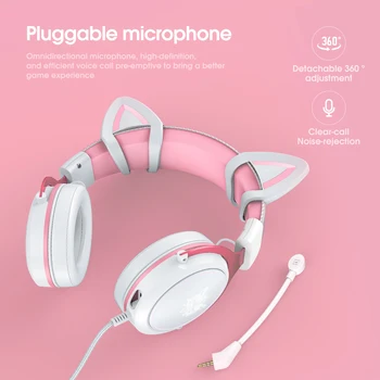 Headset, soft ear cups for comfortable wearing, with HD microphone, clear sound quality, suitable for gaming 1
