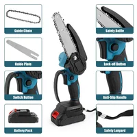 Tronçonneuse sans balais de 6 pouces, scie à chaîne électrique sans fil, outils électriques pour la coupe du bois et la taille des arbres de jardin, pour batterie Makita 18V 5
