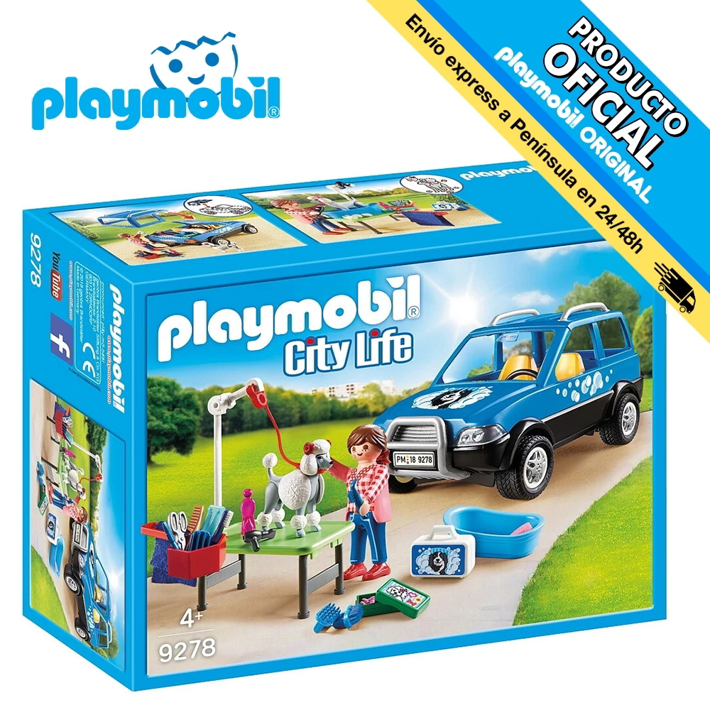 Playmobil Car Dog Wash, 9278, Originale, Giocattoli, Ragazzi, Ragazze, Regali, Raccoglitori, Figure, Bambole, Negozio, Con Scatola, Nuovo, Uomo, Donna