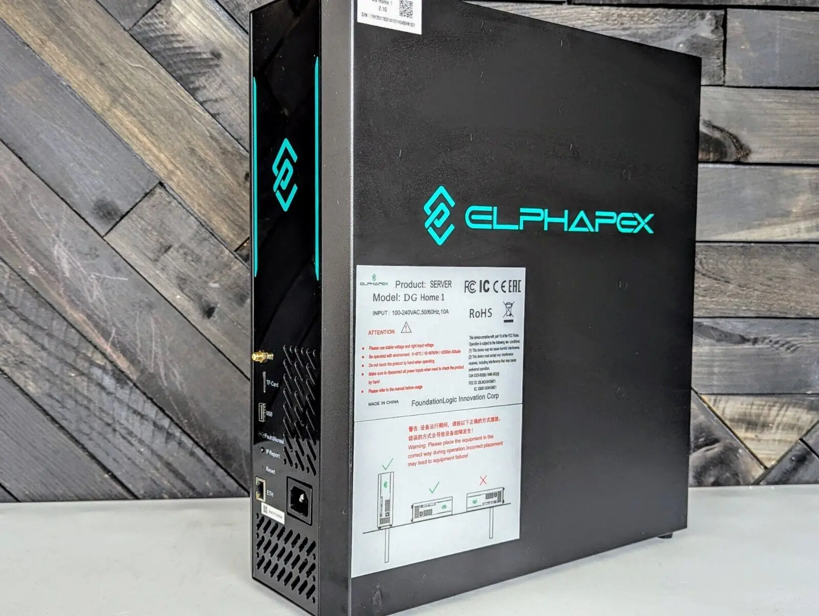 ElphaPex DG Home 1 LTC+Doge+BEL+LKY+PEP+DOGM+EAC Miner 2.1GH/s 630W Home ASIC Miner