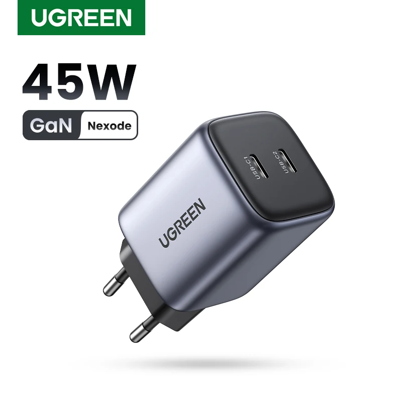 

Зарядное устройство UGREEN GaN с USB-портами, 45 Вт, PD QC 3,0