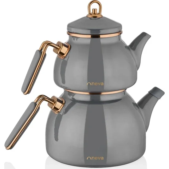 

Neva N2784 Sweet Premium Grizay Enamel Teapot Set