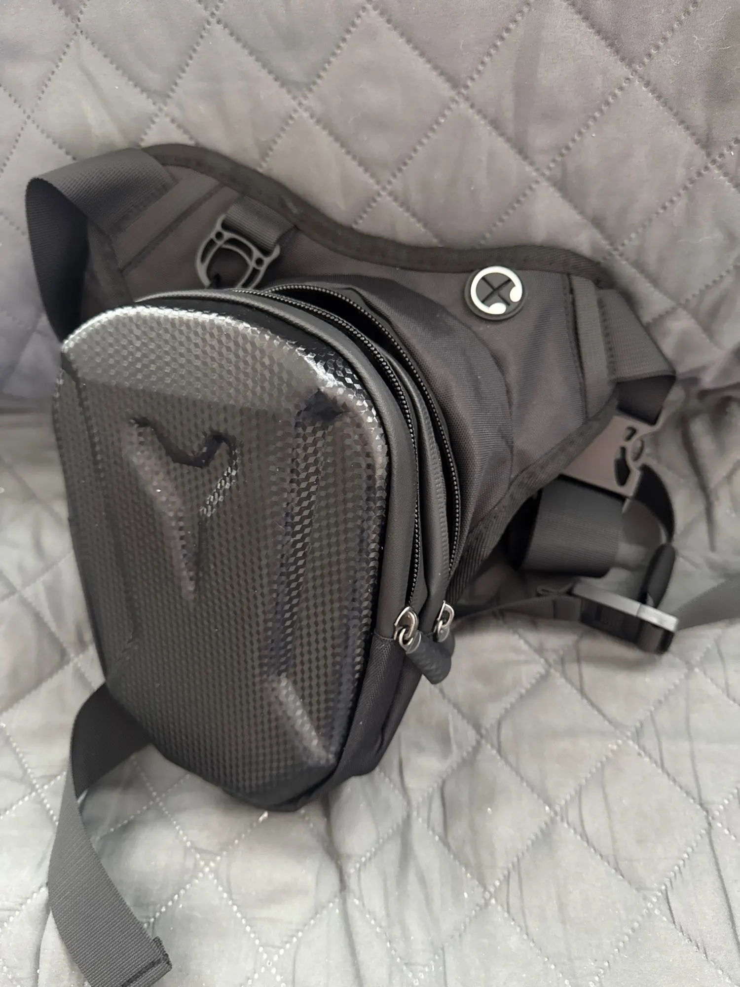 Motorcycle Rider Men Hip Bum Pack Waterproof Motorcycle Waist Leg Bag Casual Drop Leg Side Bag Outdoor Fanny Pack Bag for Sports photo review