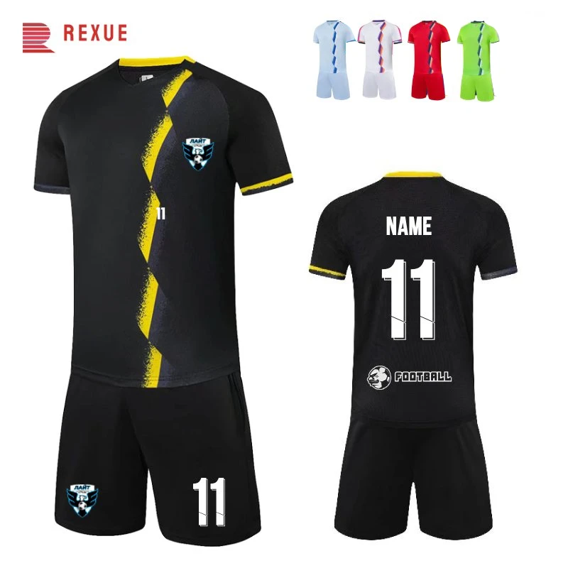 남녀공용 축구 유니폼 세트, 맞춤형 통기성 운동복, 2023 2024, 3XS-3XL