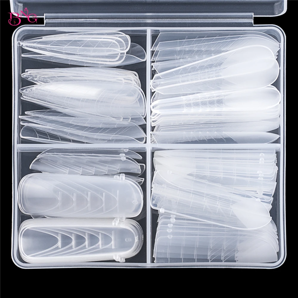 98/120PCS Dual Forms Nail Gel Molds for Nail Extensions