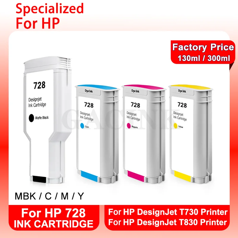 728 Compatible Ink Cartridge Full with Pigment Ink And Dye Ink For T730 ...