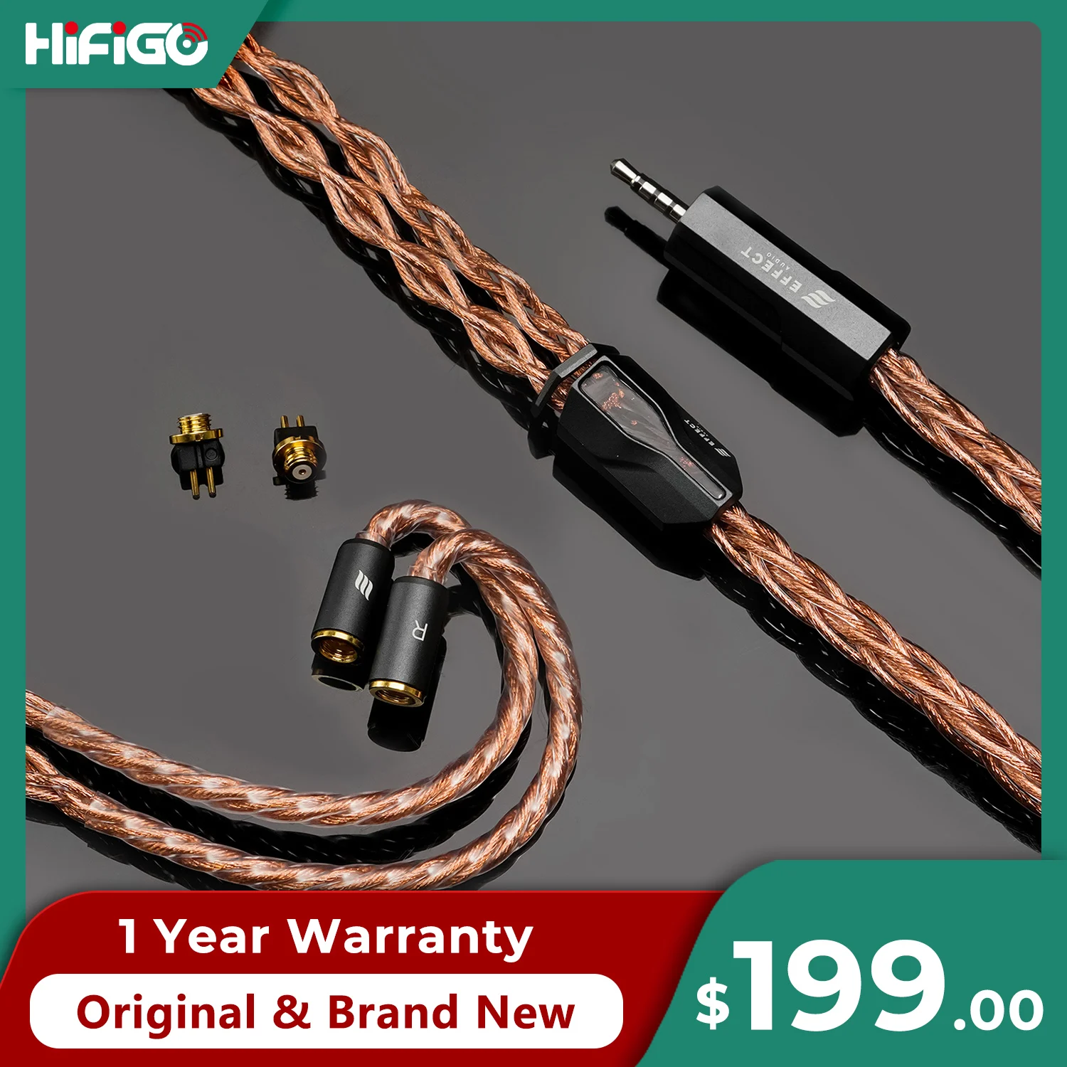 EFFECT audio AresⅡ 3.5mm3極(2pin) EFFECT AUDIO Ares Ⅱ (アレス Ⅱ) 8wire 【2pin / 3.5mm3極