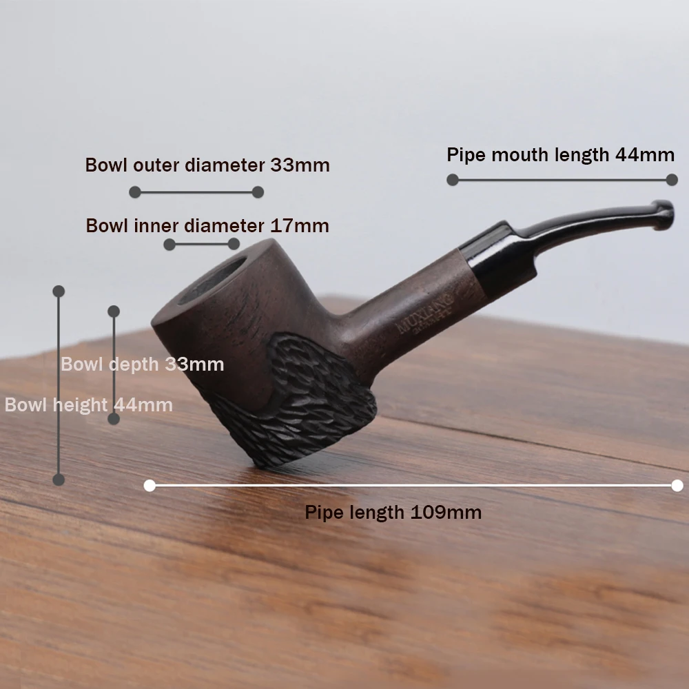 Sandalwood Tobacco Pipe Warm Snuff Pipe 3mm Pipe Channel Cherry Wood Model Solid Wood Small Curved Handle Pipe tobacco pipe smoking pipe