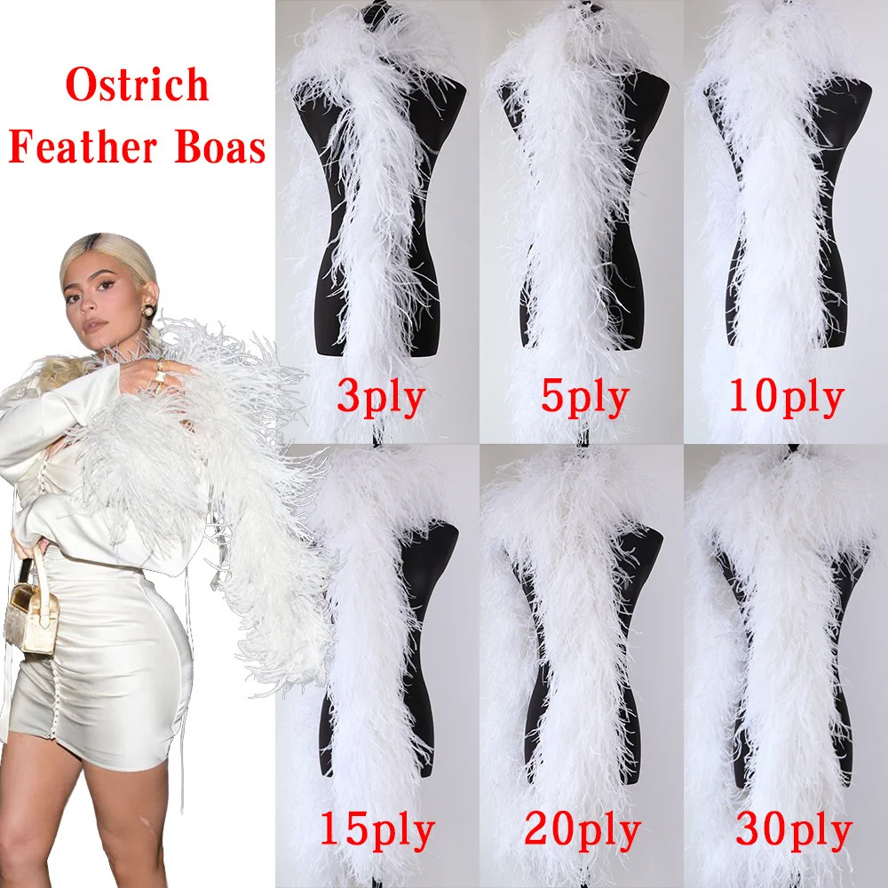Ostrich Feather Shawl Scarf Ribbon  Ostrich Feather Decoration Crafts - 27  Colors - Aliexpress