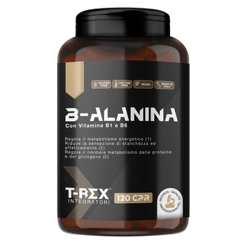 Beta Alanina 120 compresse da 1000mg | Integratore alimentare a base di B-Alanina con Vitamina B1 e B6. Potente post workout per recupero muscolare T-Rex Integratori