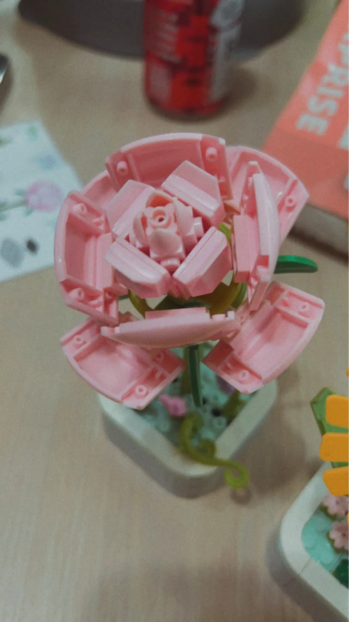 Bouquet Building Block Set Plant Potted Bricks Toys Sunflower Rose Tulip Simulation Flower Desktop Ornament Girls Romantic Gifts photo review