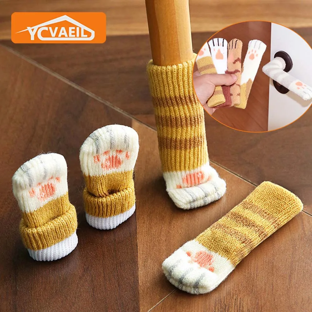 Chair Socks Cat 4PCS/lot Chair Foot Cover Protective Cat Claw