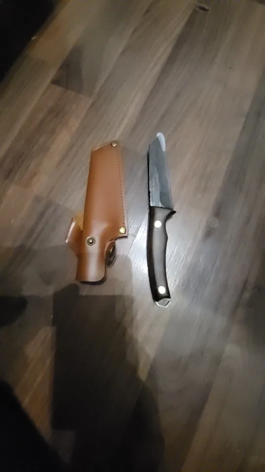 Crafted Precision: Handmade Forged Stainless Steel Chef and Hunting Knife for Culinary Mastery photo review