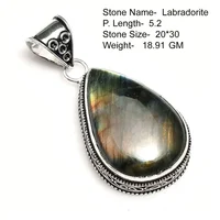 Genuine Turquoise Agate Ruby Dentrite Opal Rose Quartz Labradorite Amber Pendant Silvers Overlay over Copper 1
