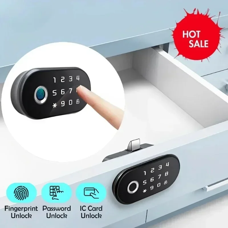 Bio-intelligent drawer lock password fingerprint card locker door lock ...