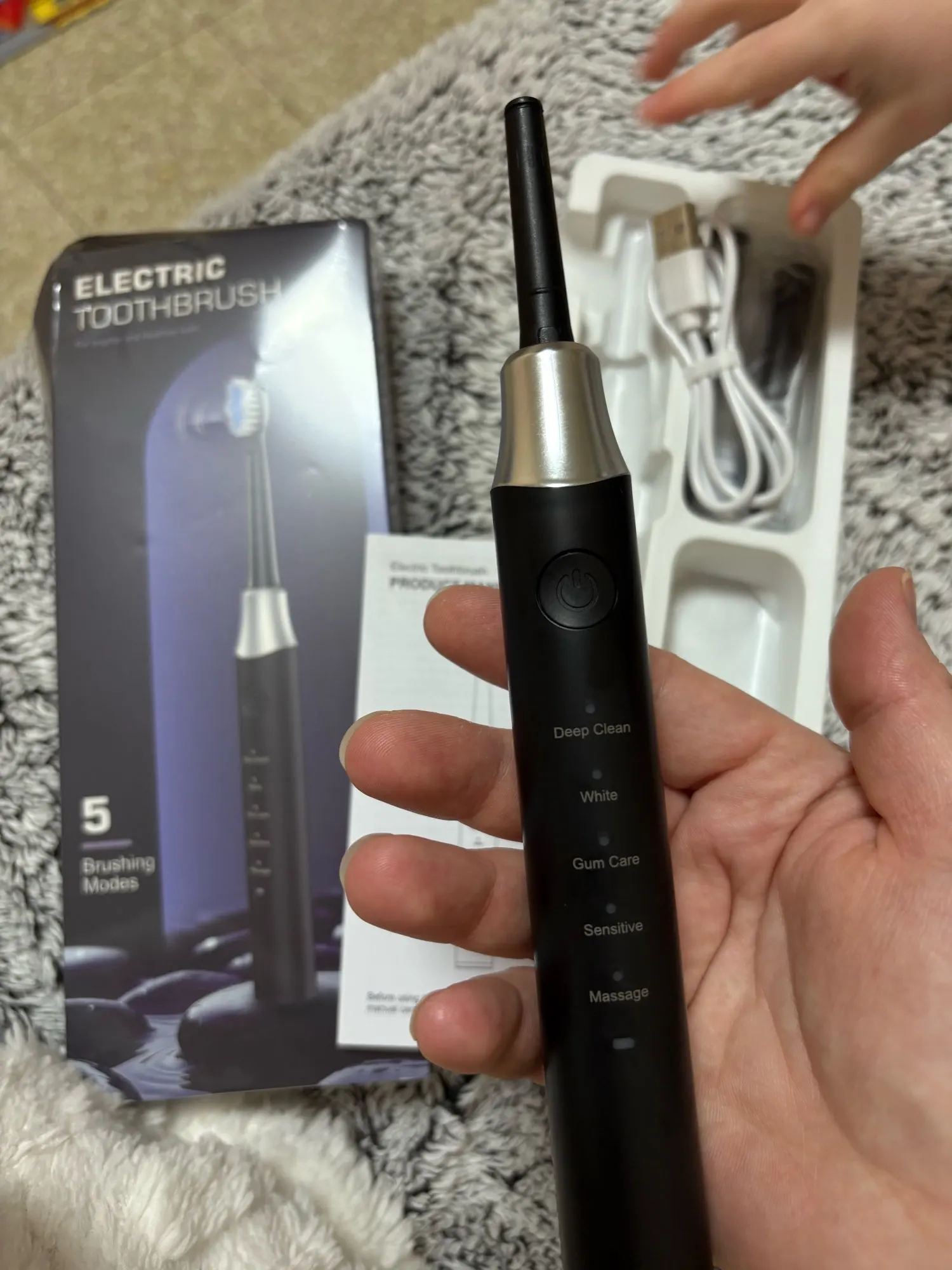 Dr.Yadent YD07 Electric Sonic Toothbrush Sensitive Gum Care Rechargeable Toothbrush 5 Modes Soft Brush Bristle 60 Days Life Long photo review
