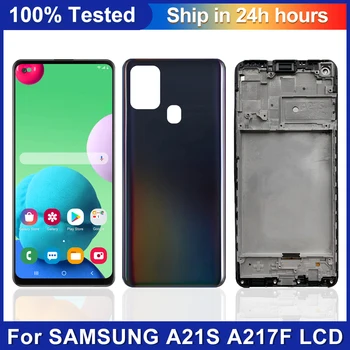 Schermo da 6,5" A21S A217F A217F/DS, per Samsung Galaxy A21S Display LCD Touch Screen digitale + sostituzione assemblaggio telaio