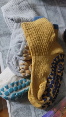 Anti-Slip Cotton Baby Socks - Rubber-Grip Toddler Socks for Boys and Girls photo review