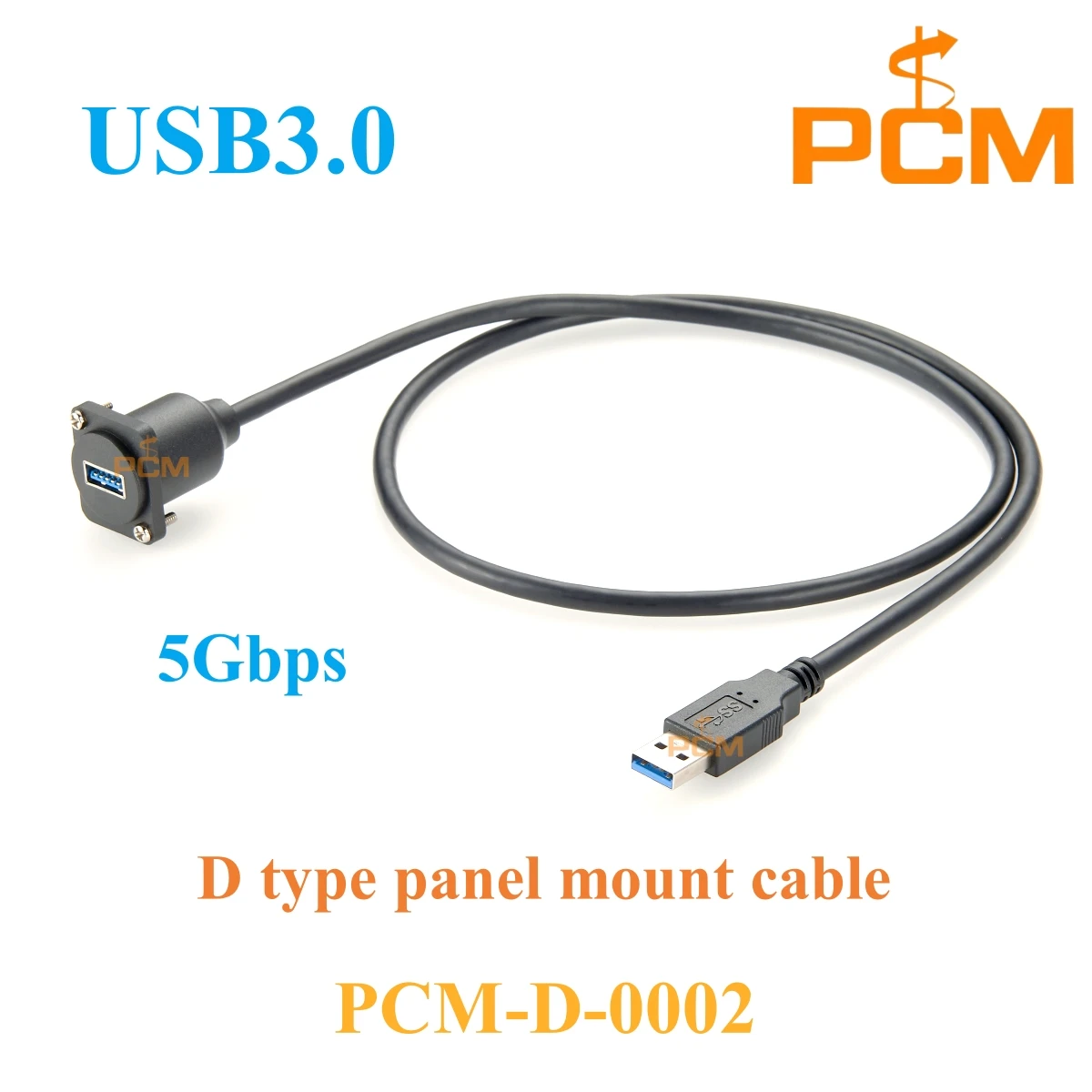 D series Panel mounting USB 3.0 female to male extension cable ...