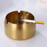 Silver Metal Ashtray for Cigarette Windproof Stainless Steel Ash Tray 2