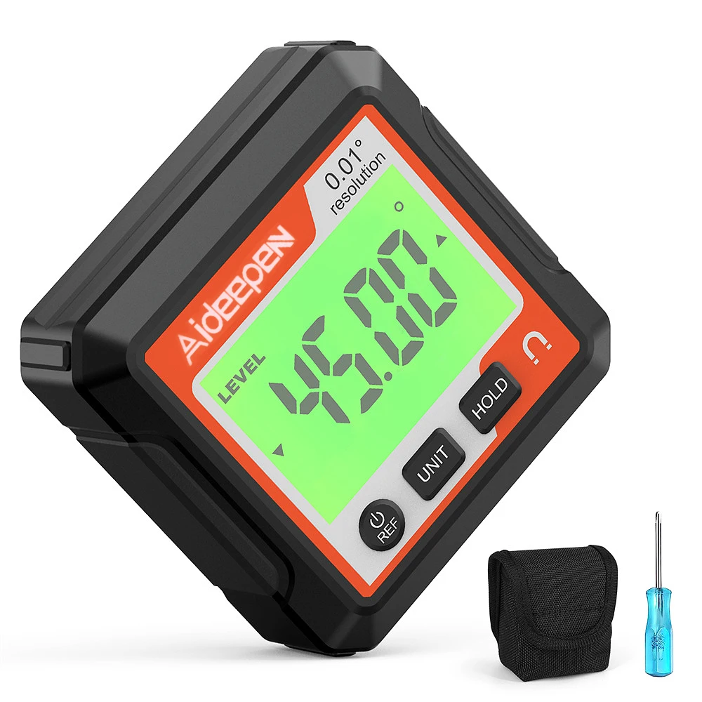 Digital Level Box Protractor Angle Finder 90 Degree Digital Protractor Angle Measure Inclinometer Magnetic Based Backlight