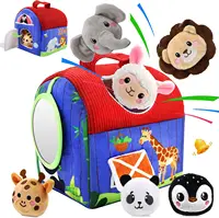 Montessori cloths Toys Magic Cotton Animal Tissue Box Kids Finger Exercise Cloth Busy Box Toys Baby Educational Activity Sensory 1
