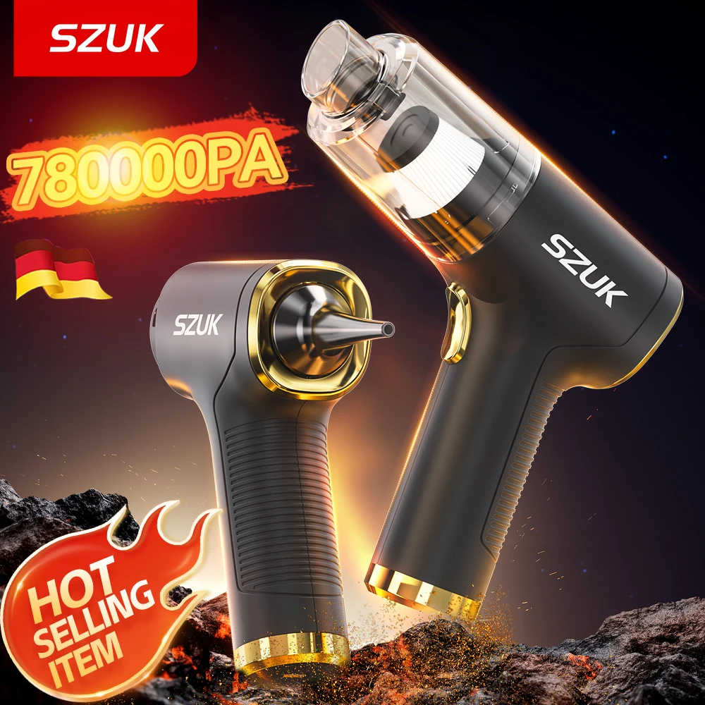 SZUK 780000PA Mini Car Vacuum Cleaner Powerful Cleaning Machine Strong Suction Handheld for Car Home Portable Wireless Cleaner 1