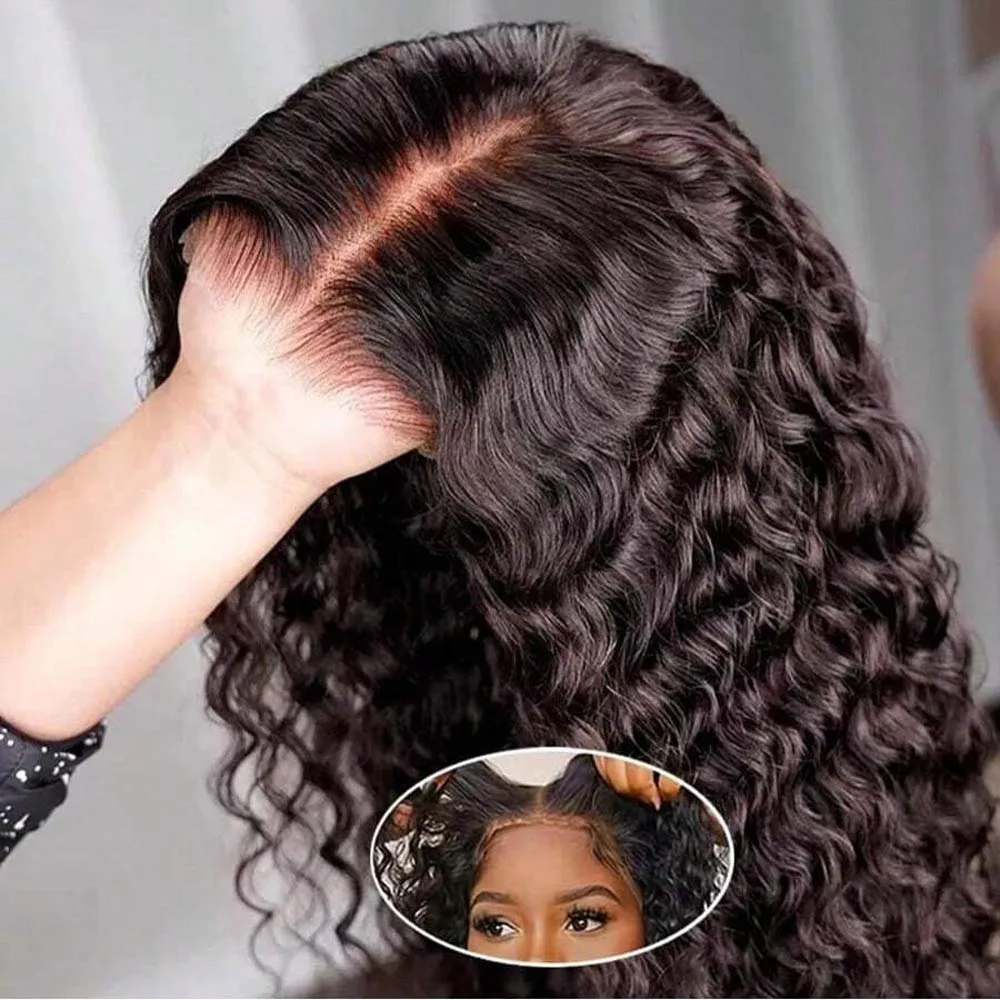 200 Density Loose Wave 13x6 13x4HD Lace Front Human Hair Wig Brazilian 16-34 Inch Curly Wigs Deep Wave 13x4 Lace Frontal Wig 3