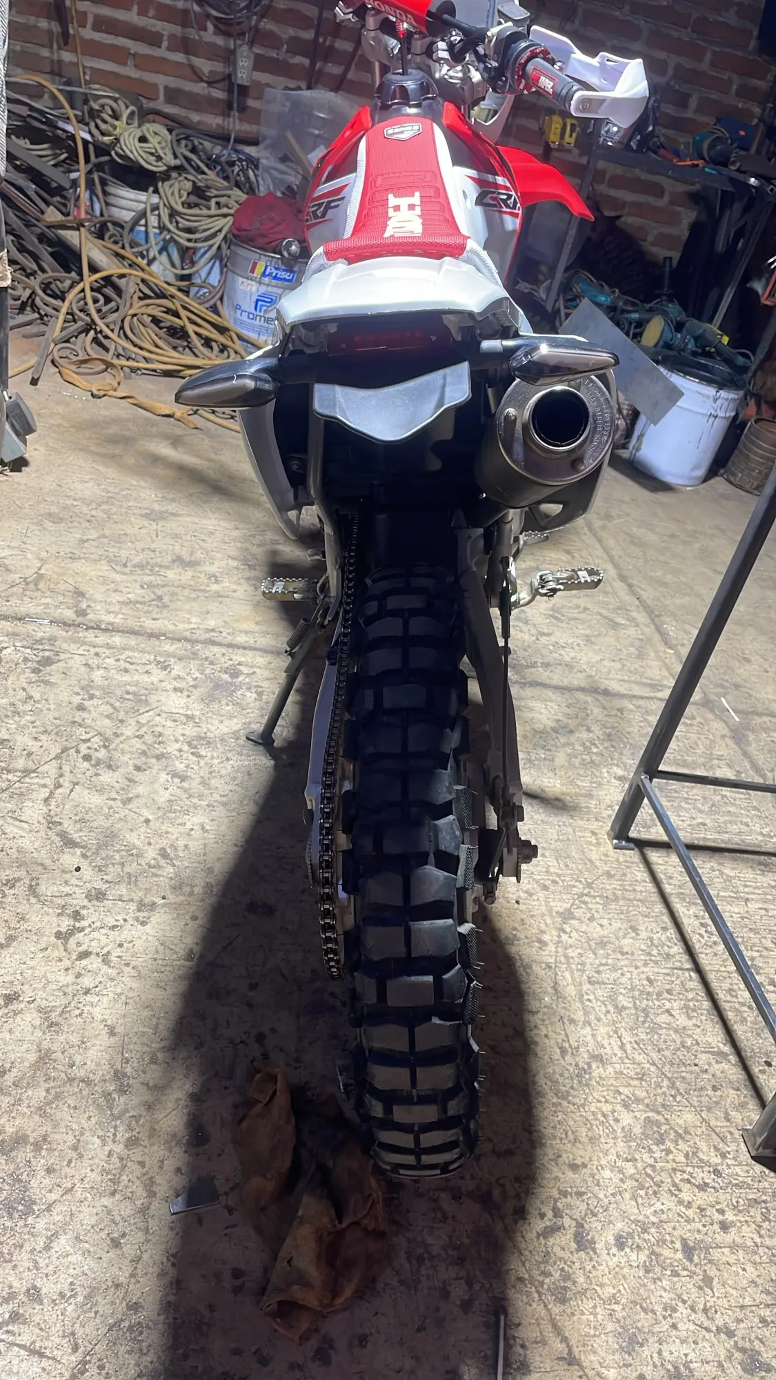 Support De Plaque D'immatriculation Arrière Moto Avec Feu Stop LED - Universel Pour Enduro/Motocross, 12V, étanche