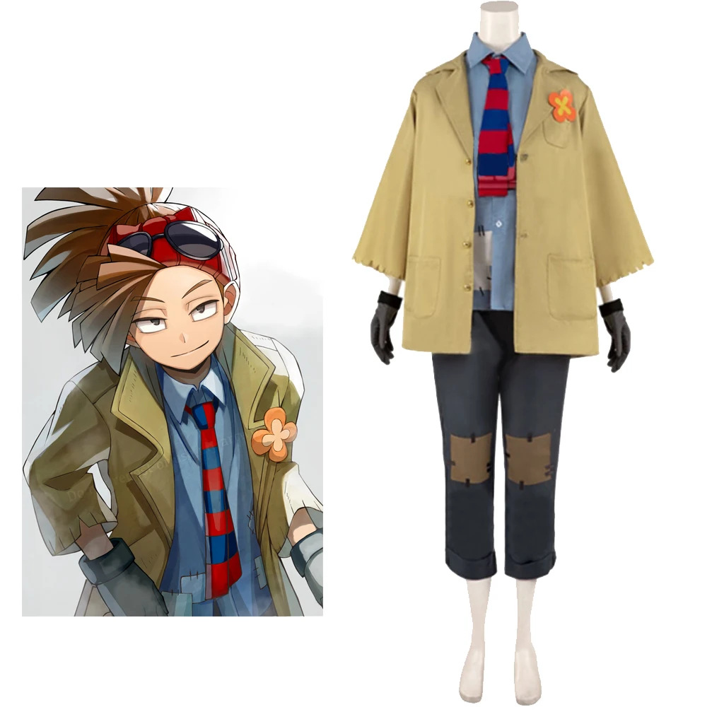 

Adult Men My Hero Academia World Heroes Mission Rody Soul Cosplay Costume Coat Shirt Pants Uniform Set Suit