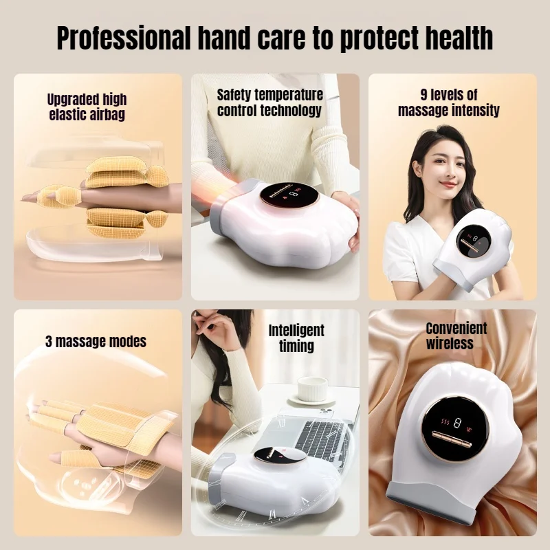 Hand Massager for Relief of Hand Fatigue with Hot Compress