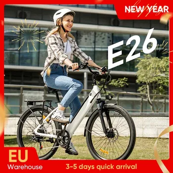 Pneumatici Urlife E26 750W 36V 13Ah 26x2" Display LCD rimovibile Velocità Freni a disco idraulici a 7 velocità per adulti E-Bike Commuter