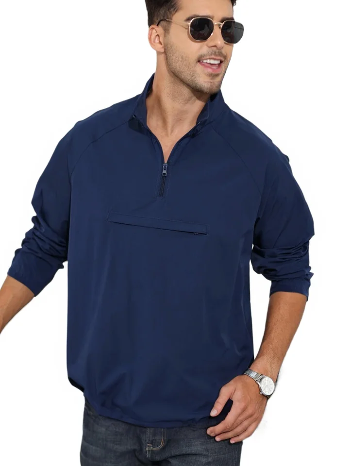 Lightweight Athletic Quarter Zip Pullover Jacket