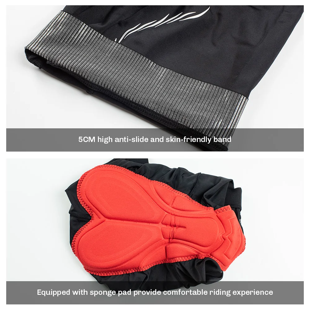 Cycling Bib Shorts RION Men Reflective Road Bike Clothes Slim Fit Tights Outdoors Sports Long Distance Breathable
