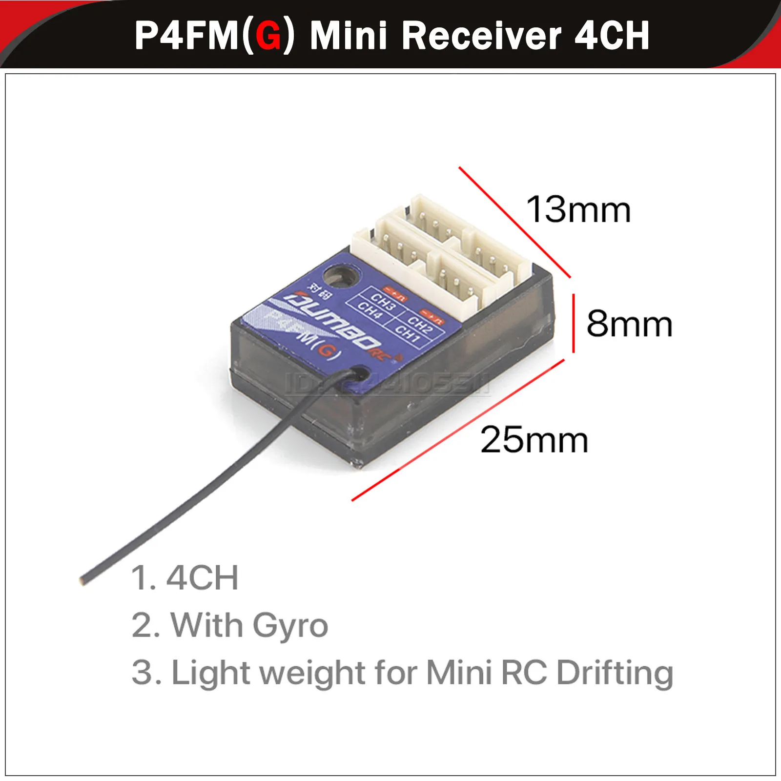 DumboRC Transmisor X6 2,4G 6CH Con Receptor X6FG Gyro X6F Para 1/10 1/8 Crawler Axial SCX10 D90 - Foto 9