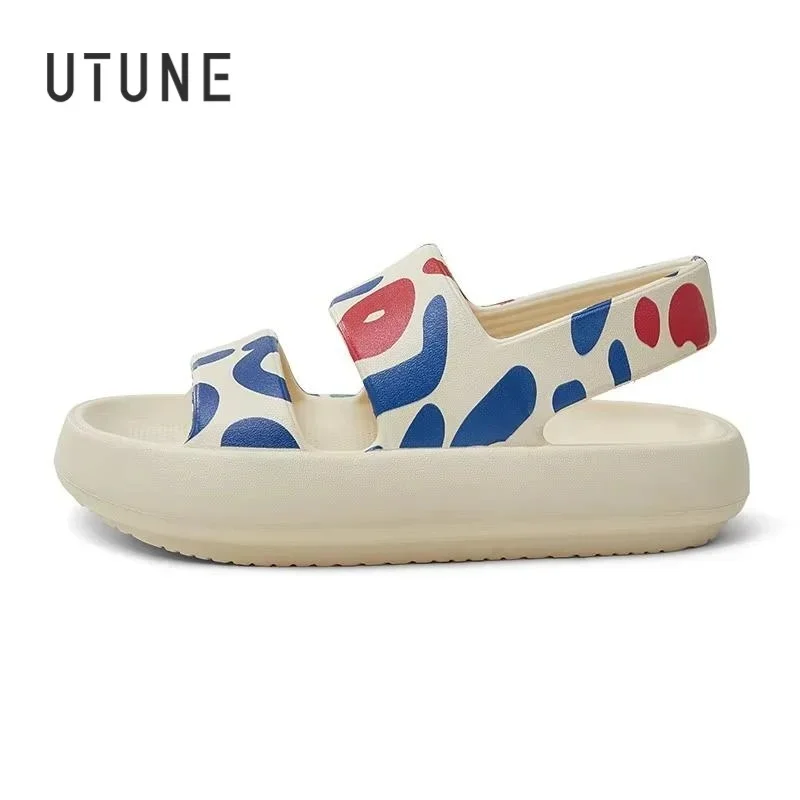 Women Sandals Summer Platform Shoes Beach Slides Slippers Outdoor EVA 4CM Thick Sole Non-slip For Women