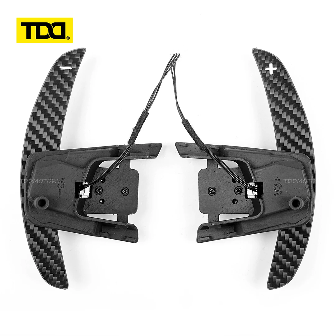 폭스바겐 골프 7 MK7 MK7.5 GTI 골프 R 시로코 아르테온용 TDD 플러그 앤 플레이 카본 파이버 마그네틱 패들 시프터