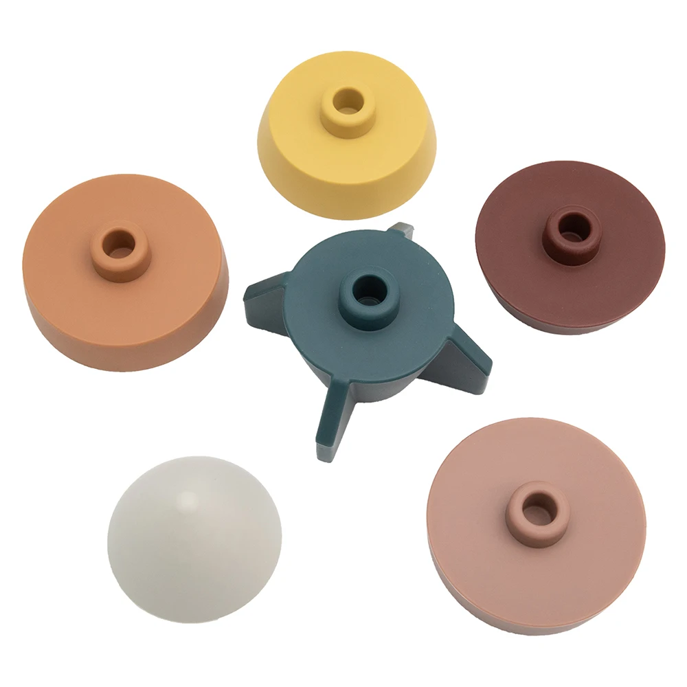 Stacking Lighthouse Toys Children's Stacking Music Silicone High Baby Puzzle Layer by Layer Interactive Building Blocks