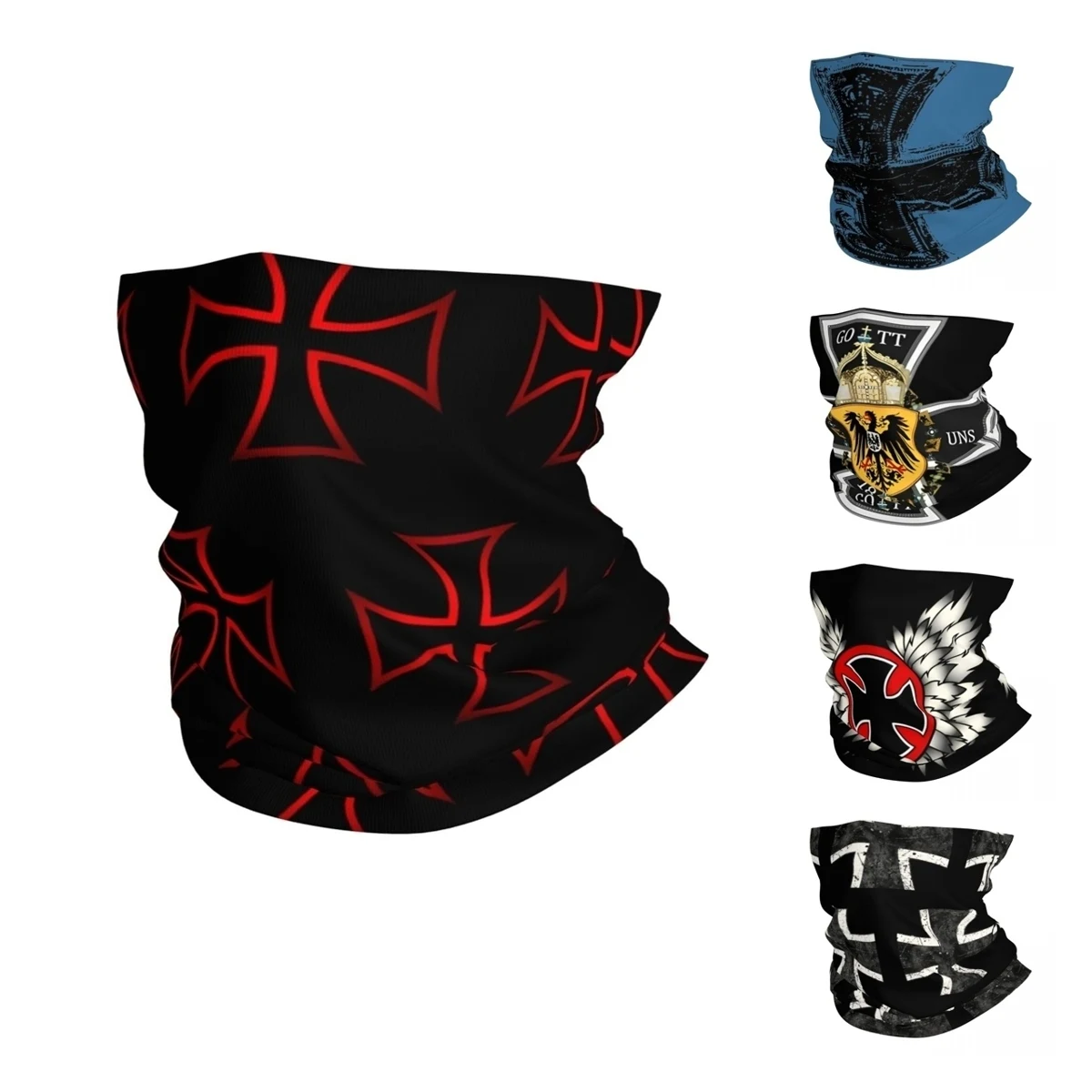 Bandana Neck Cover Iron Cross Germany Printed Magic Scarf Warm Face Mask Hiking For Men Women Adult All Season