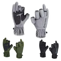 Aventik Winter Fishing Gloves 3 Finger Flip Fleece Gloves Superior Warm for Men and Women Fish Angling Gloves