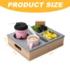 Couch Cup Holder Tray, Couch Caddy with Rotatable Phone Holder, Couch Tray for Bed Car Beach Organizer, Anti-Spill for Snacks 3