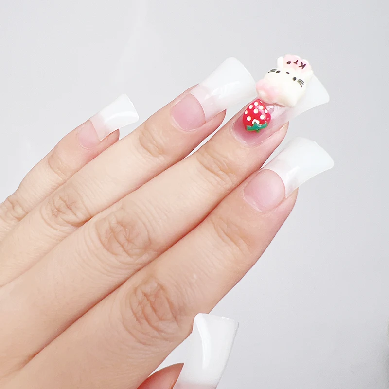 ダックネイルチップ,偽のアクリルネイル,さまざまなクリア,100/500