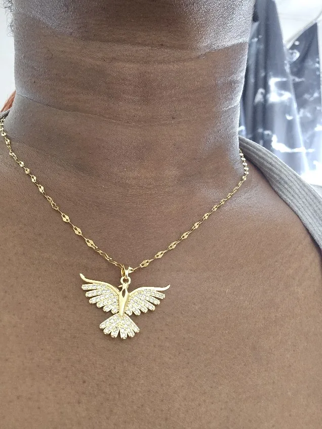 18K Gold Phoenix Pendant Necklace | Vintage Symbol of Grace photo review