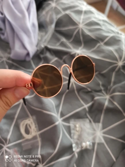 Pet Products Lovely Vintage Round Cat Sunglasses Reflection Eye wear glasses For Small Dog Cat Pet Photos Props Accessories